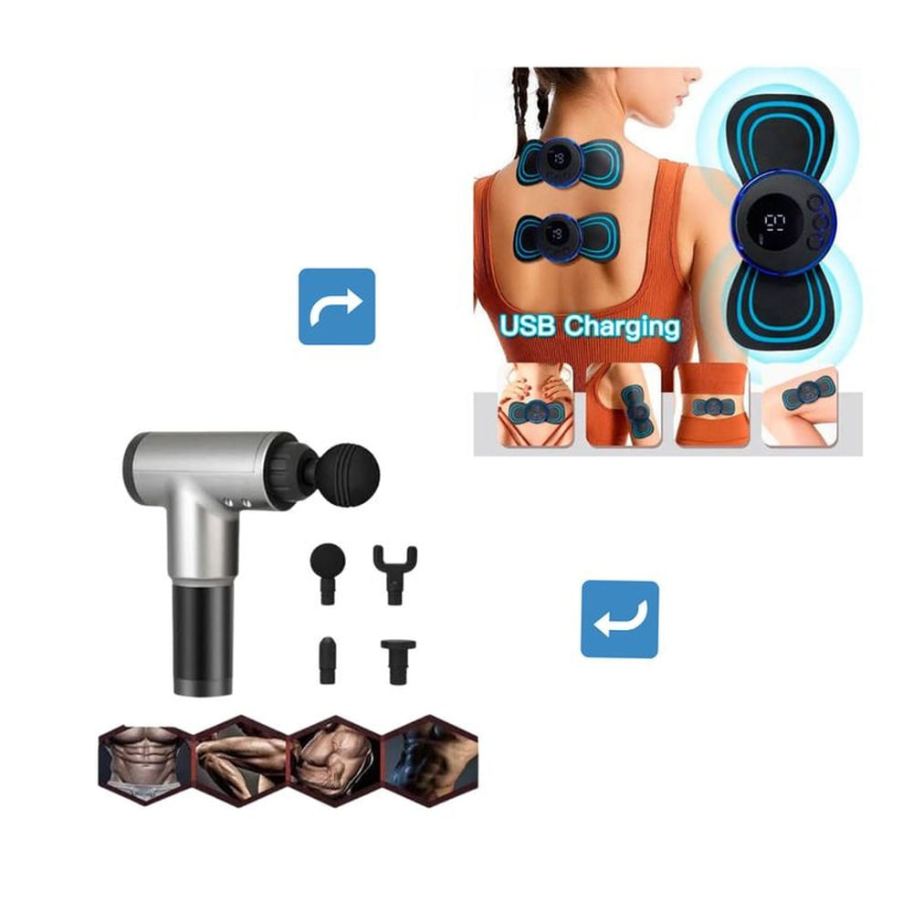 Pack De Pistola Masajeador Gun + 1 Parche Masajeador Mariposa