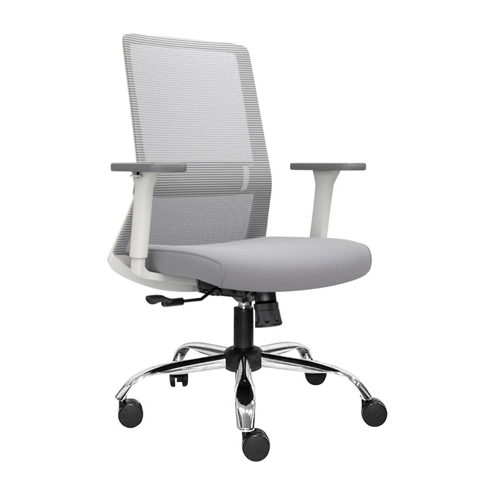 Silla Ergonómica Twist Gerente Cromado Gris PN Ofideas