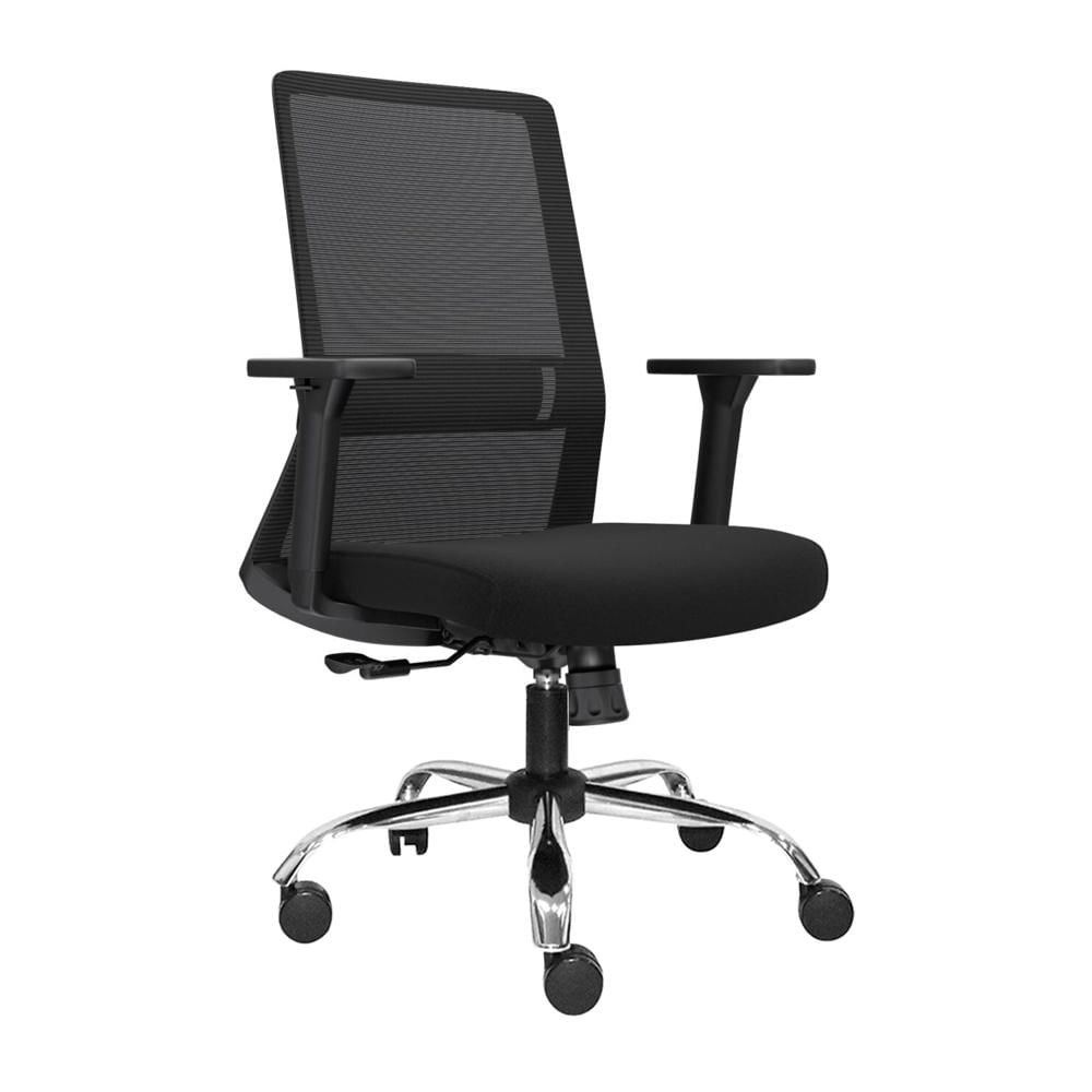 Silla Ergonómica Twist Gerente Cromado Negro PN Ofideas