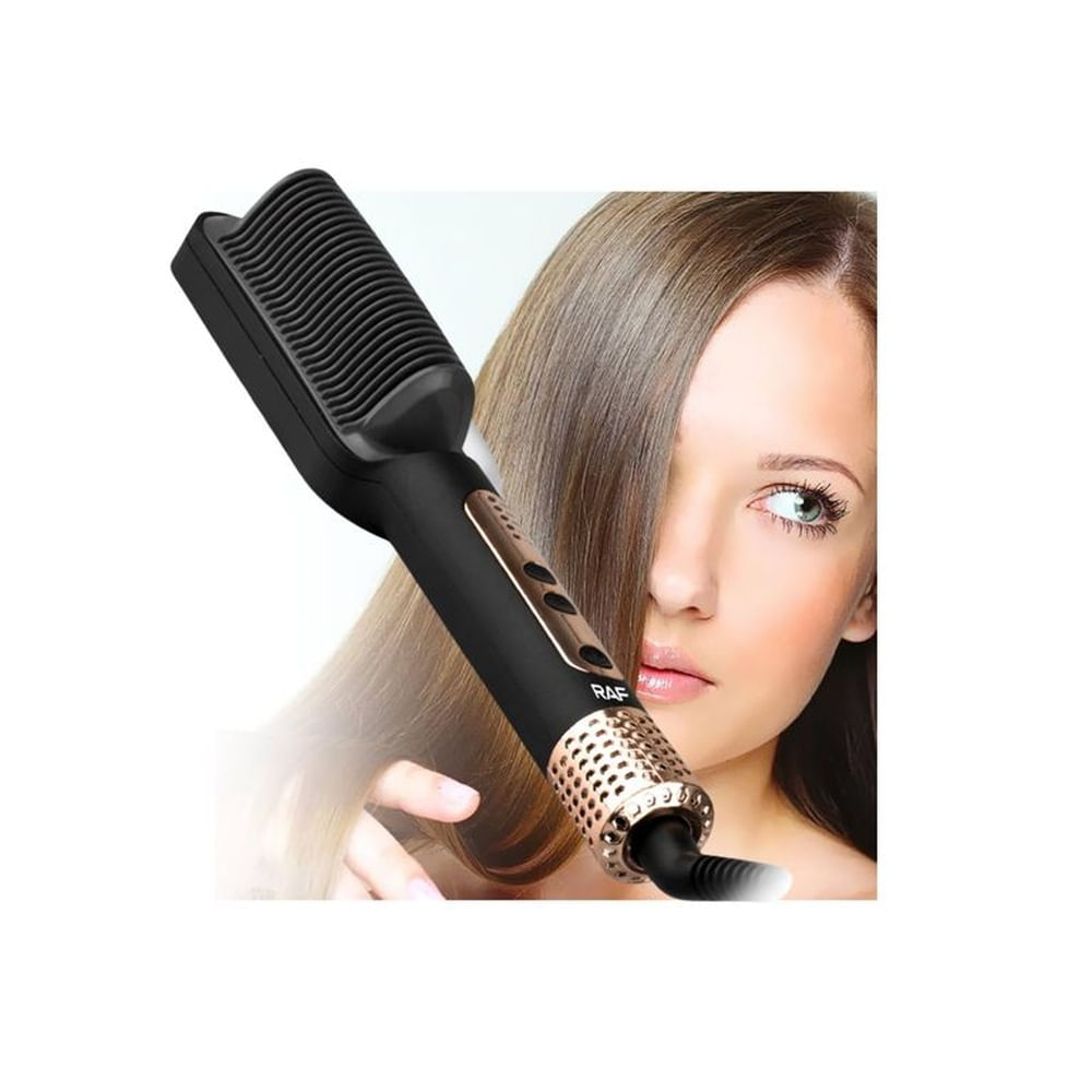 Peine Cepillo Alisador Eléctrico Portátil Raff