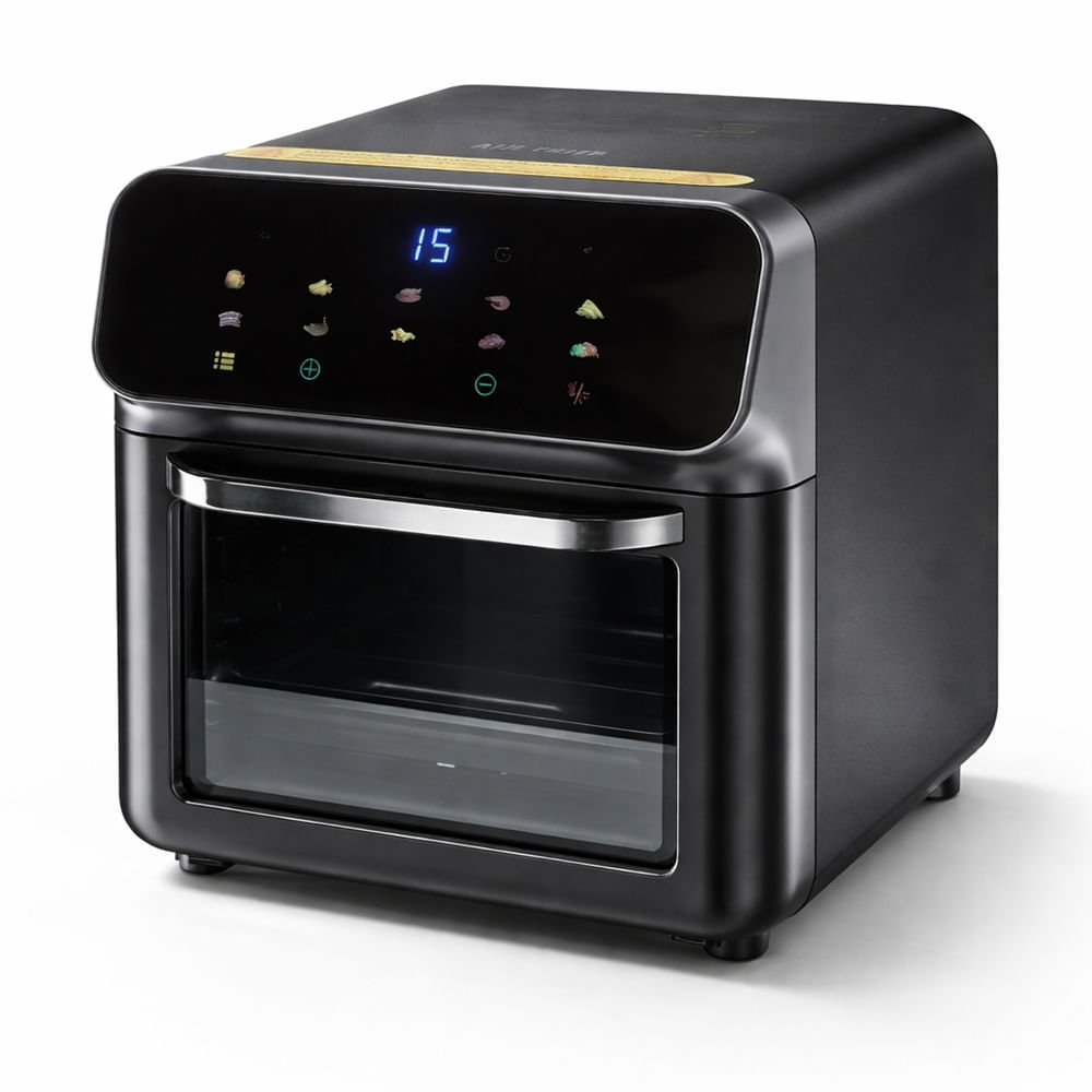 Freidora De Aire 10L Digital Con Ventana Y Luz LCD Touch 1350W