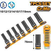 Set 7 Dados de Impacto Largos Ingco HKISSD12072L