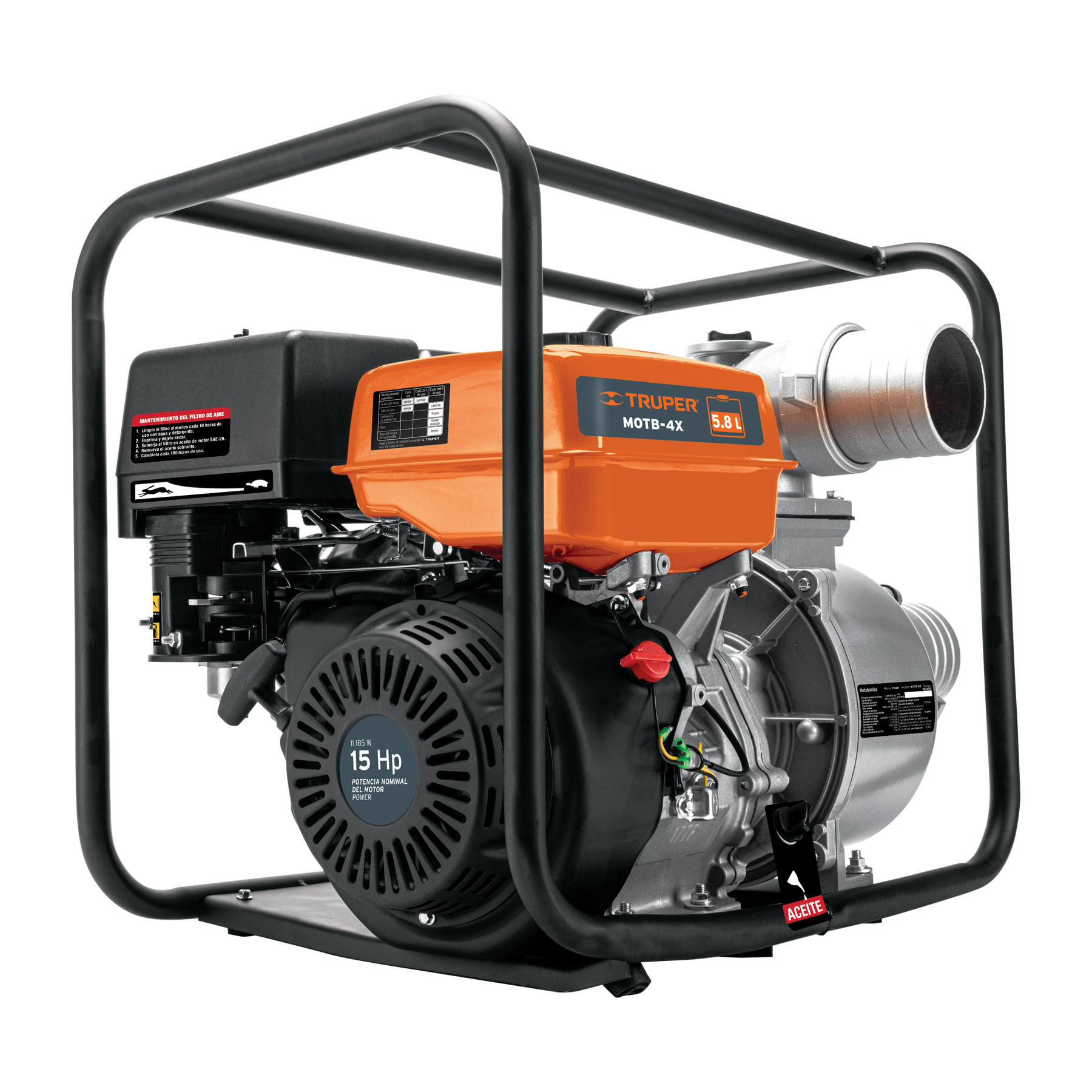 Motobomba Autocebante 15HP a Gasolina Truper 102405