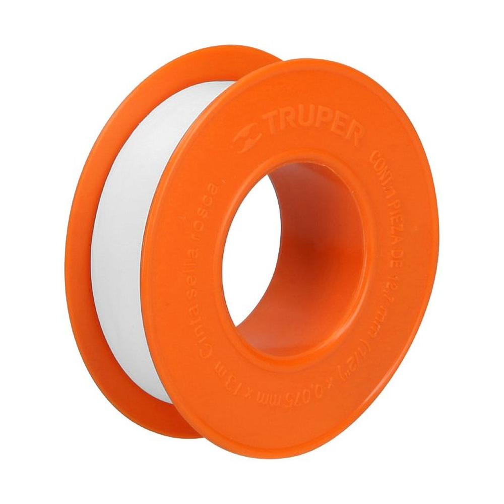 Cinta Teflón sella roscas 1'2 X 13 m  uso general Truper 12512