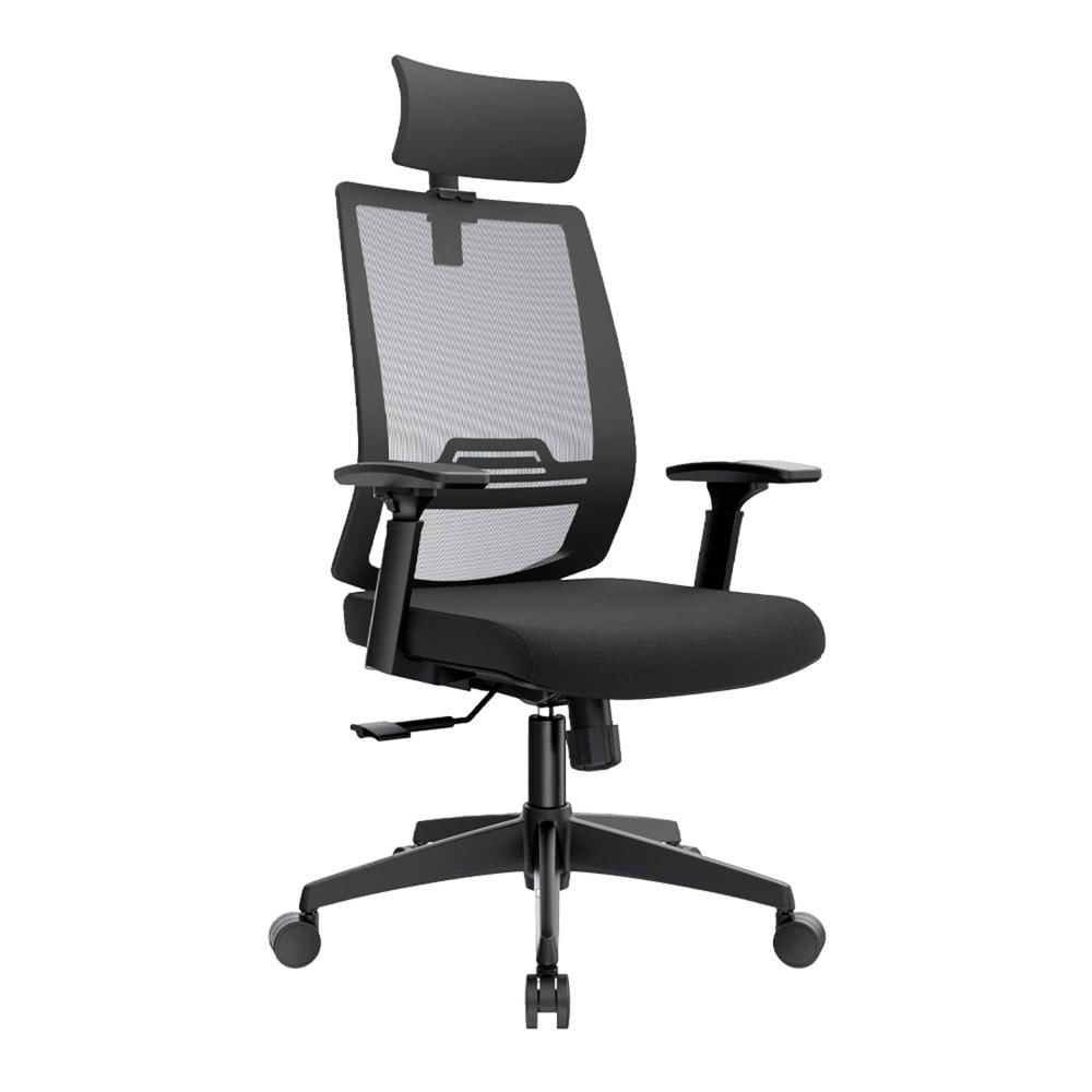 Silla Ergonómica Dubai Presidente Brazos 3D Nylon Negro PN Ofideas