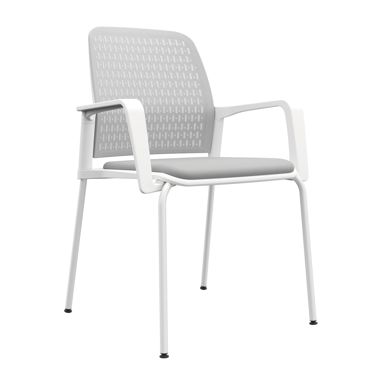 Silla Fija Pinko Interlocutora Gris y Blanco Ofideas