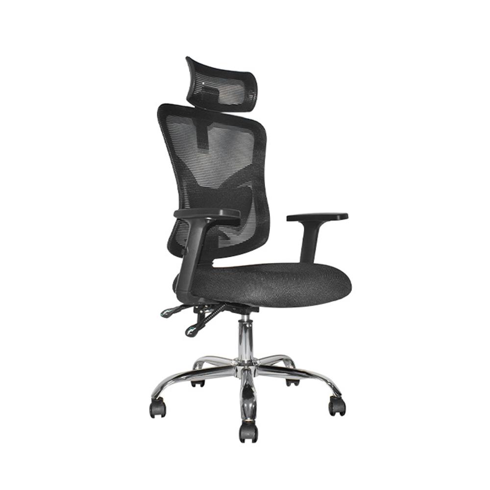 Silla Ergonómica Fone Ultra Presidente Cromado PP Negro Ofideas