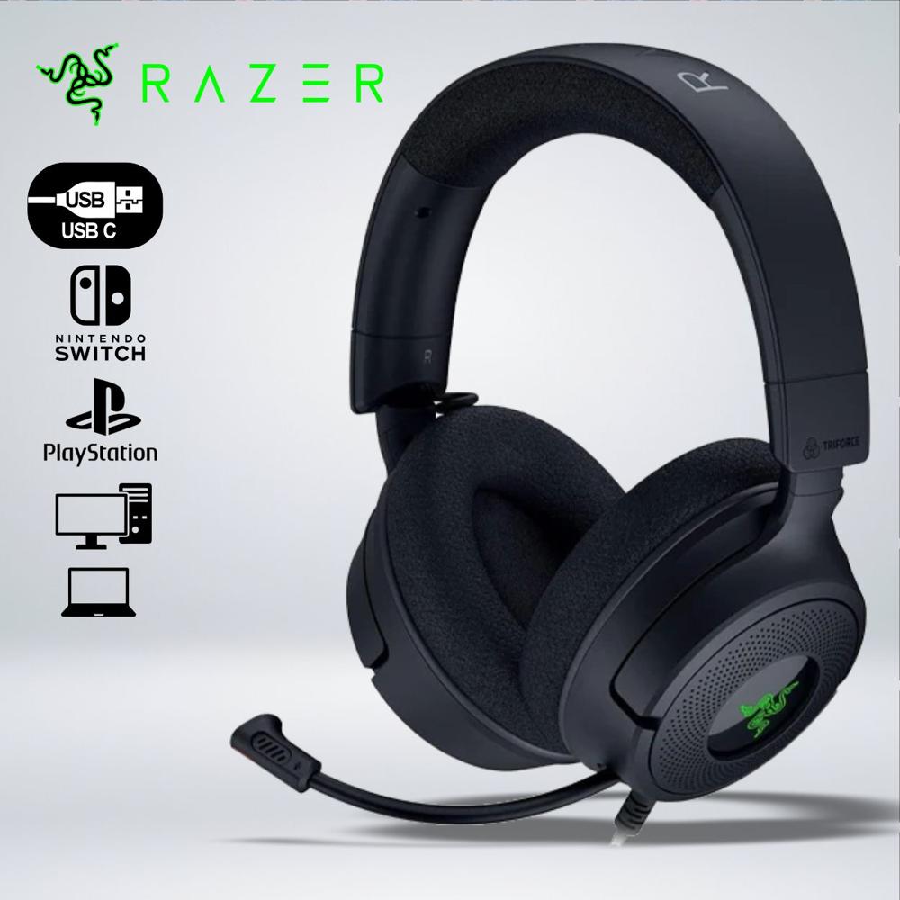 AUDIFONO GAMER RAZER KRAKEN V4 X RGB USB-C SONIDO 7.1 HYPERCLEAR