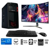 Computadora PC Intel Core i7  Ram16GB  Disco HDD 1TB   SSD 960GB  Monitor 27FHD