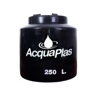 TANQUE PARA AGUA  ACQUAPLAS 250 L NEGRO MÁS ACCESORIOS