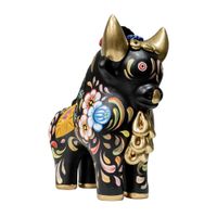 Toro Pucará Negro en cerámica - 20 cm de alto