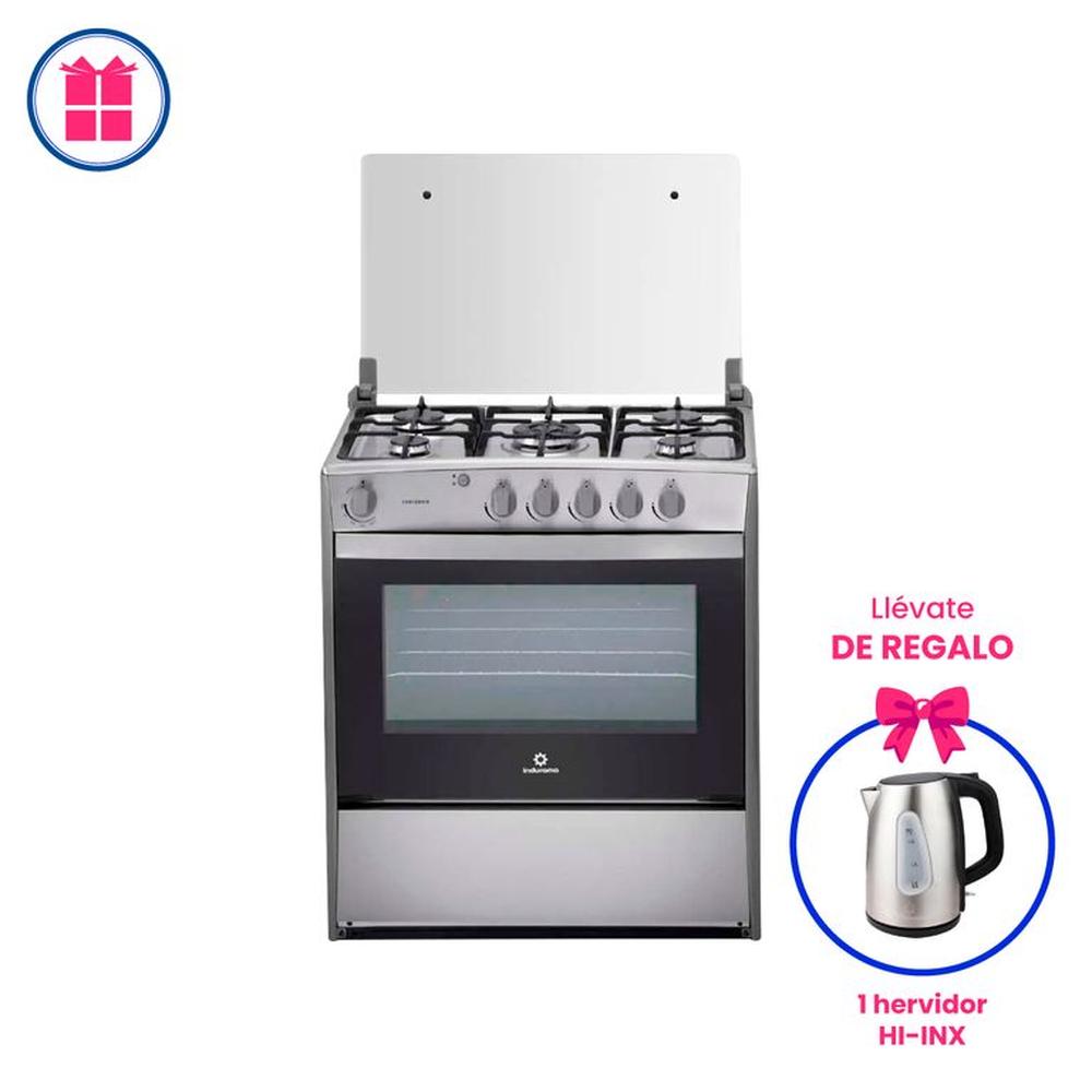 Cocina a Gas 5 Quedamores Indurama CANTABRIA QZ CROMA