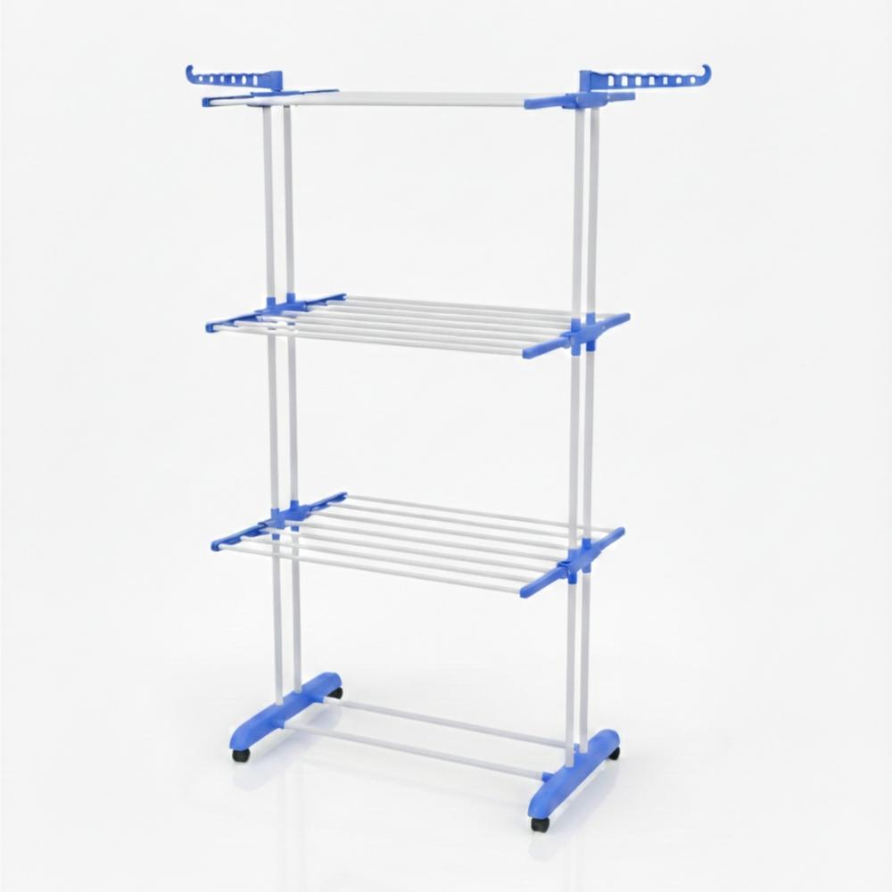 Tendedero Rack Secador de Ropa con Ruedas 3 Niveles