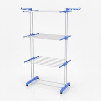 Tendedero Plegable de 3 Niveles con Ruedas
