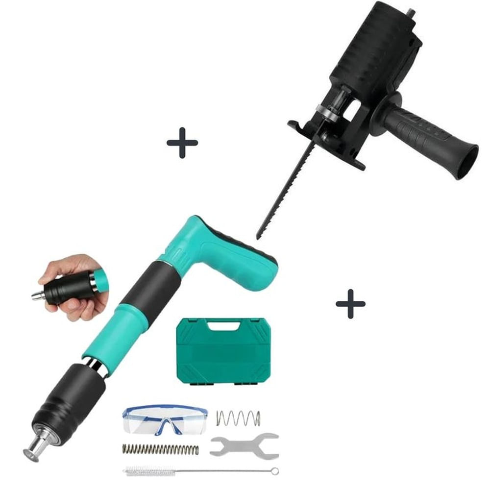 Pistola Fulminantes De Clavos + Adaptador De Sierra Verde Pistola Fulminantes De Clavos + Adaptador De Sierra Verde