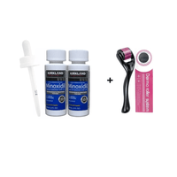 2 Minoxidil 60 ml - 1 Dermaroller - 1 gotero