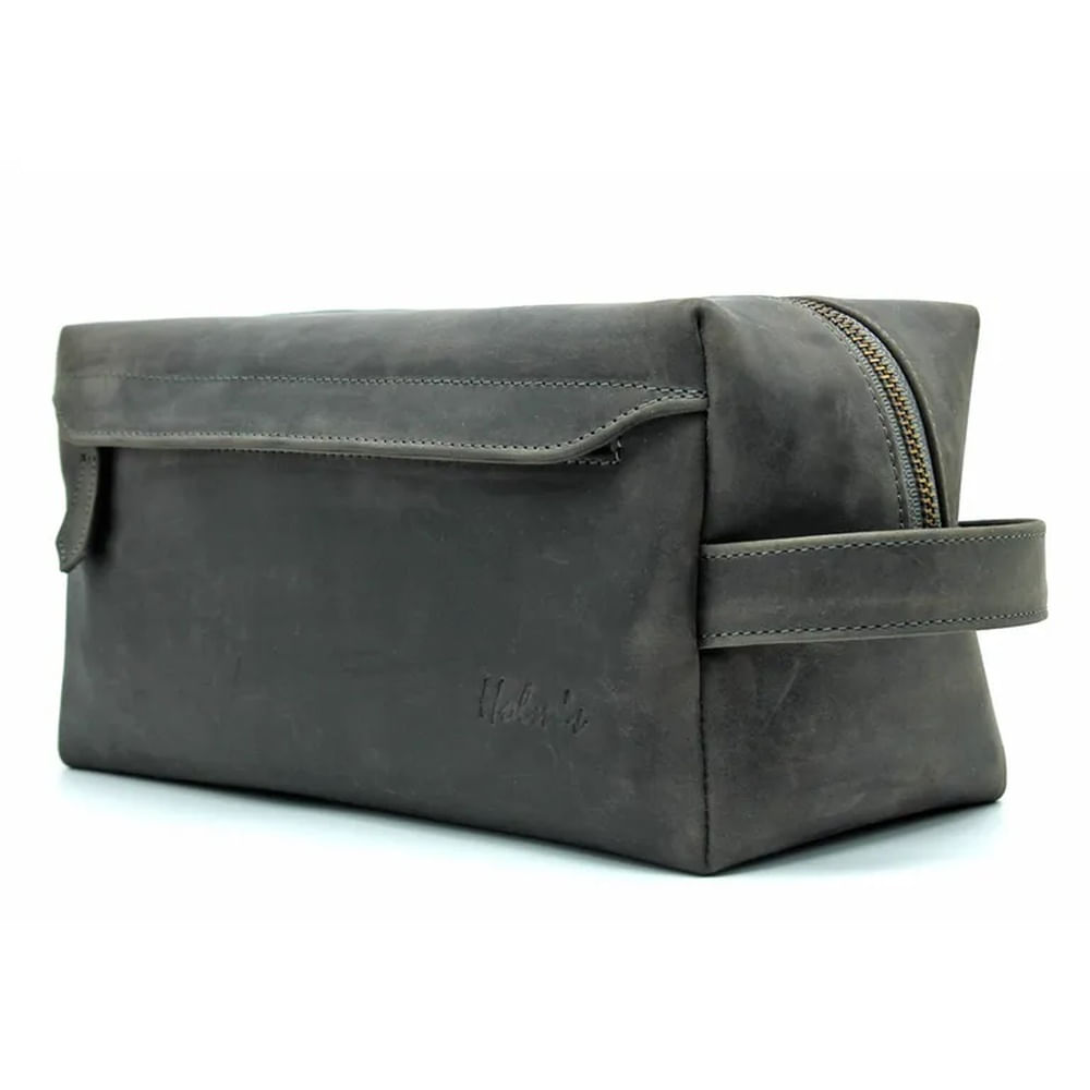 NECESER PARA ASEO HOLMS CUERO NECC01 CABALLERO Gris Oscuro NECESER PARA ASEO HOLMS CUERO NECC01 CABALLERO Gris Oscuro