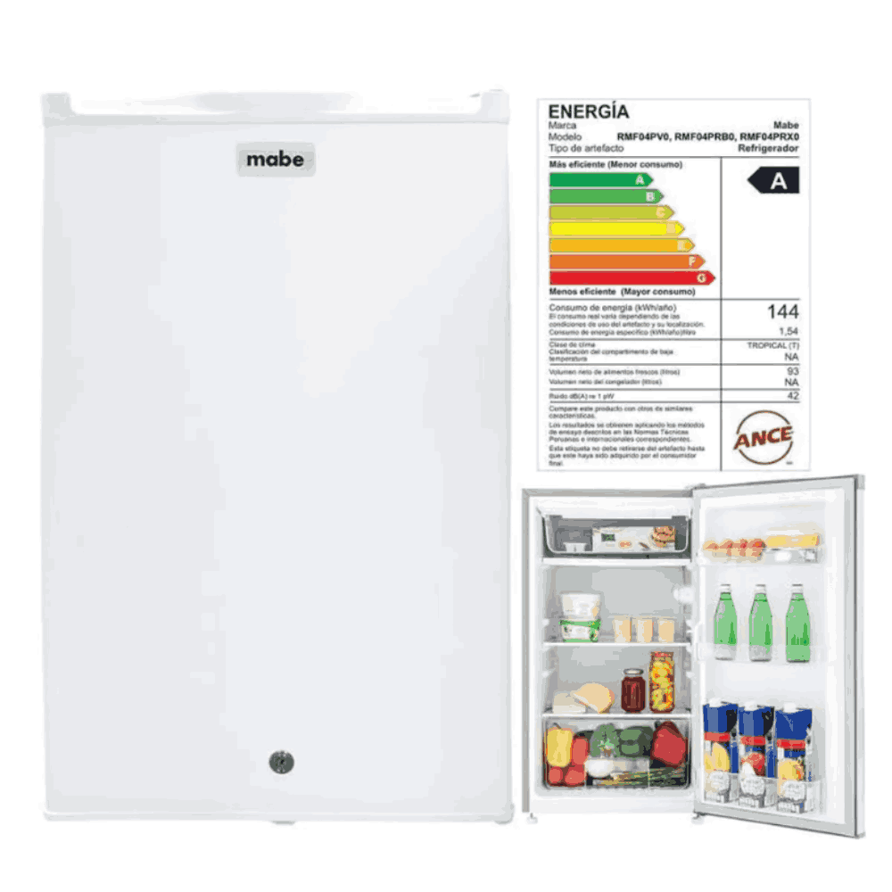 Frigobar MABE 93L RMF04PRB0 Blanco Frigobar MABE 93L RMF04PRB0 Blanco