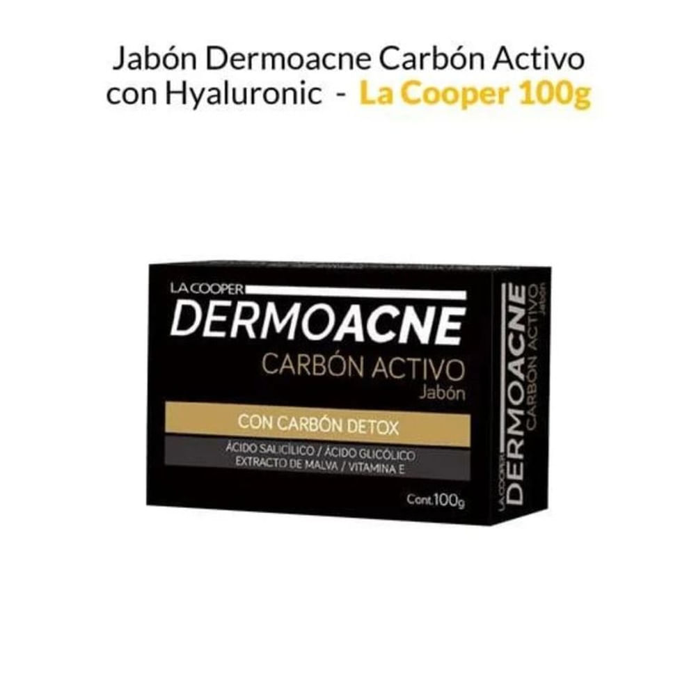 Jabón Dermoacne Carbón Activo Negro Jabón Dermoacne Carbón Activo Negro