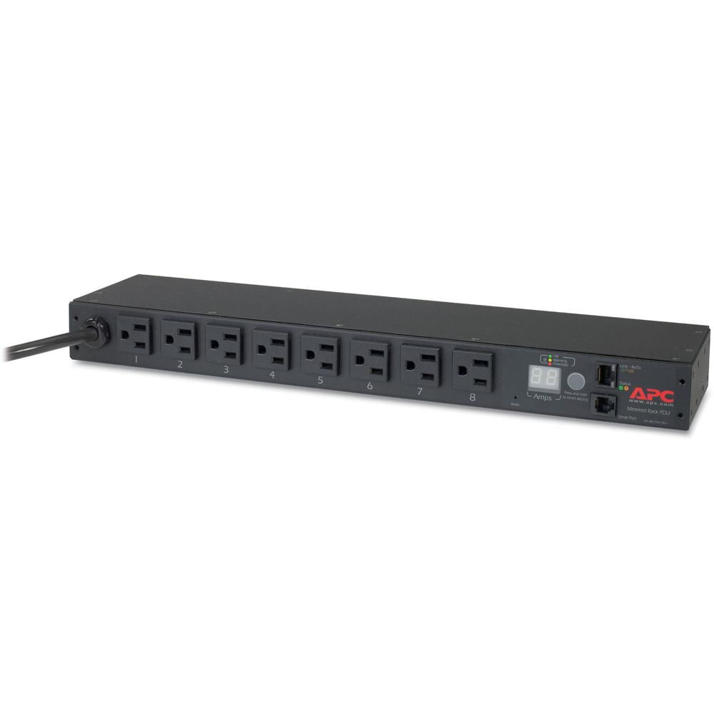 APC AP7800B PDU de Rack de 8 Salidas NEMA 5-15R, Monitoreo Remoto, 15A, 100/120V, 1 RU, 12' de Longi