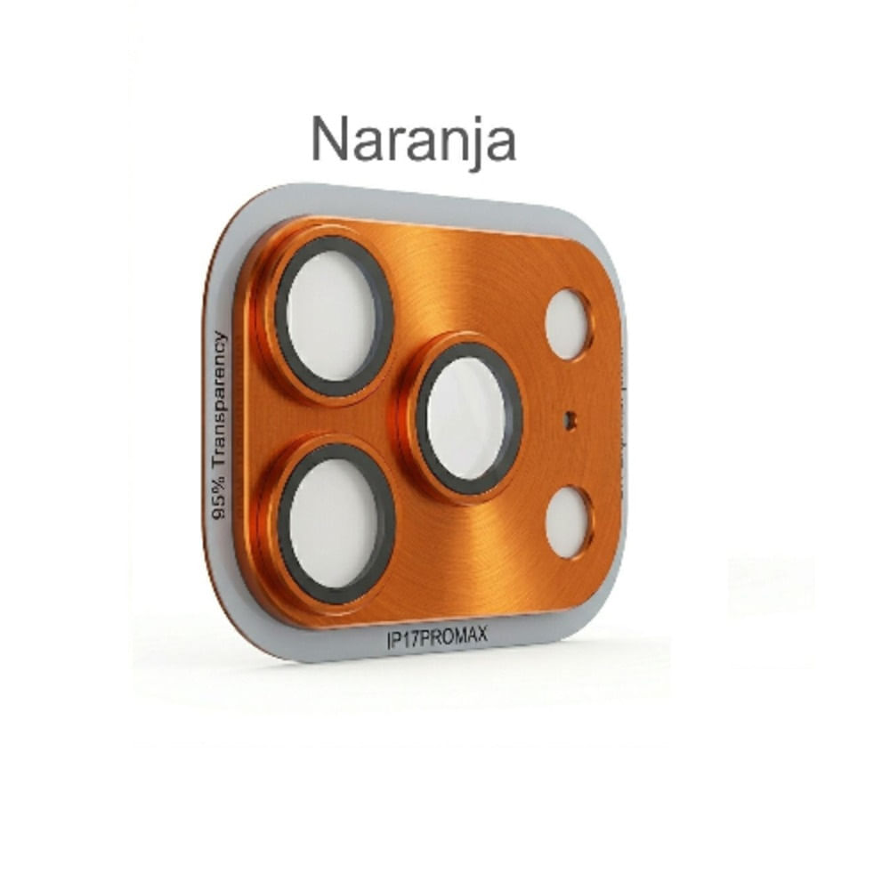 Micas Protector de Camara para Iphone 17 Pro Max - NARANJA