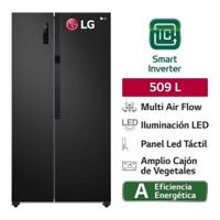 Refrigeradora 509L Multi Air Flow Side By Side Negro LG GS51MPD
