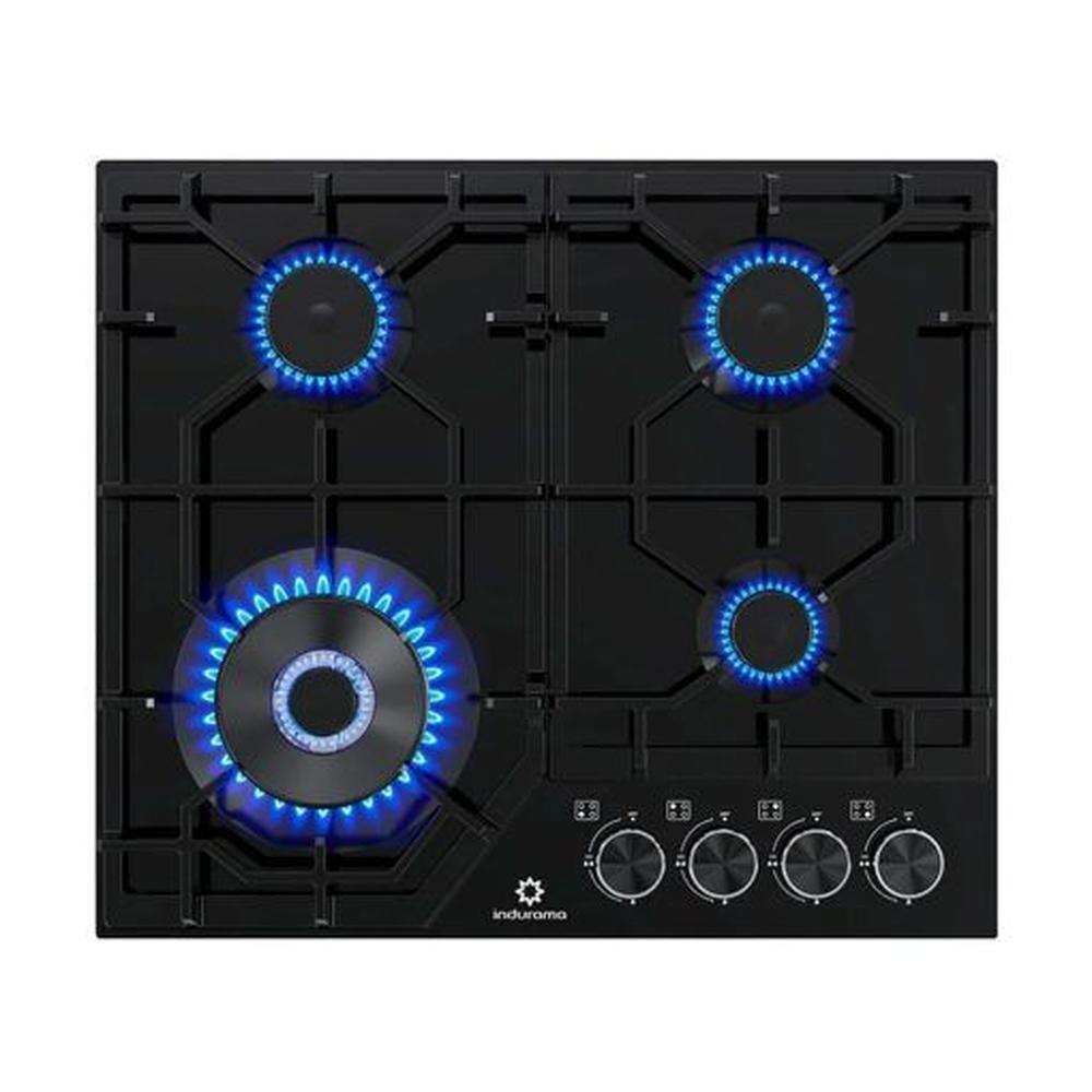 Cocina empotrable a Gas 4 Quemadores Negro Indurama EGASI-604CGNE