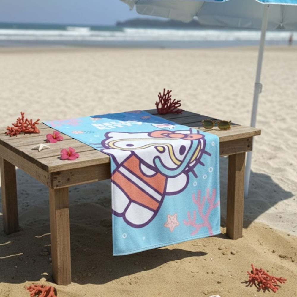Toalla para Playa Gatita Rosa Mar 140x70cm Toalla para Playa Gatita Rosa Mar 140x70cm