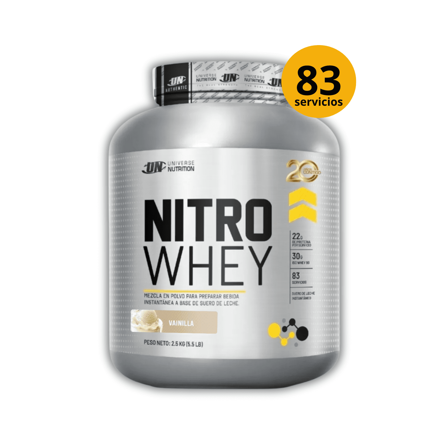 NITRO WHEY DE 2.5kg VAINILLA - PROTEÍNA WHEY