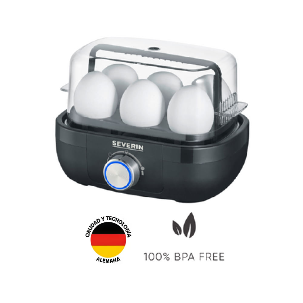 Cocedor de Huevos Severin EK-3166 Negro con Perilla