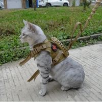 Chaleco Tactico Camuflado Ajustable Para Gatos