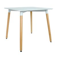 Mesa De Comedor Cuadrado Square 80 x 80 Blanco Althea Confort