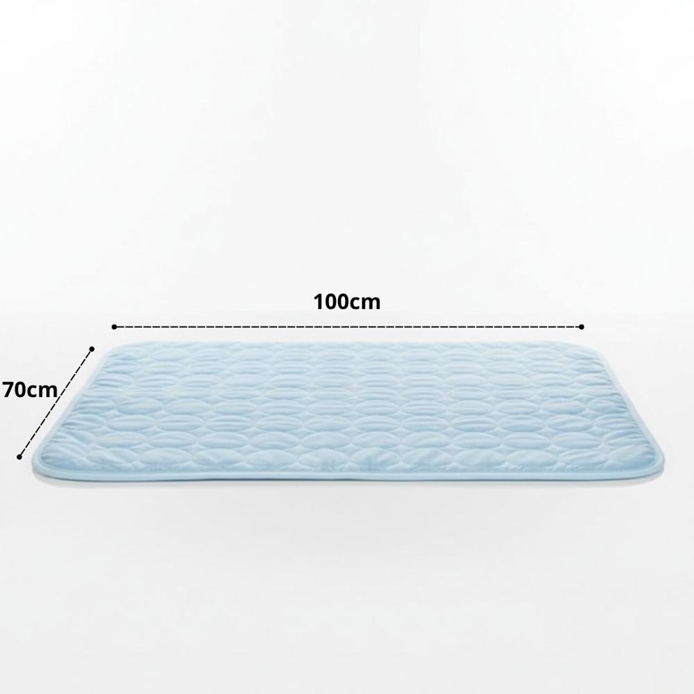 Manta Refrescante para Mascotas Alfombrilla de Enfriamiento para Perros 70x100 - Celeste