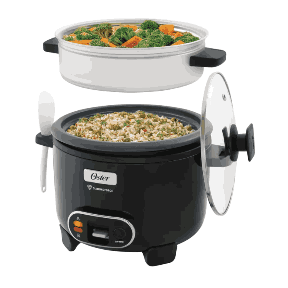 Olla Arrocera Sofrito Vaporera DiamondForce Oster CKSTRC10DFBLK 10 Tz ...