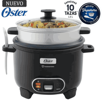 Olla Arrocera Sofrito Vaporera DiamondForce Oster CKSTRC10DFBLK 10 Tz Negro