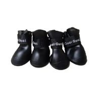 Zapatos de silicona para mascotas perros de color negro talla XL