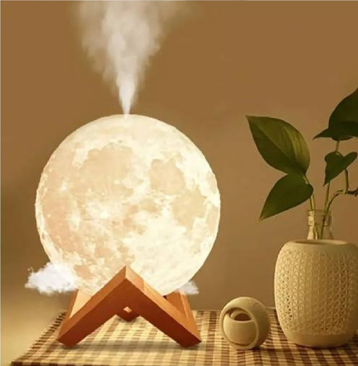 Humidificador Lámpara en Forma de Luna