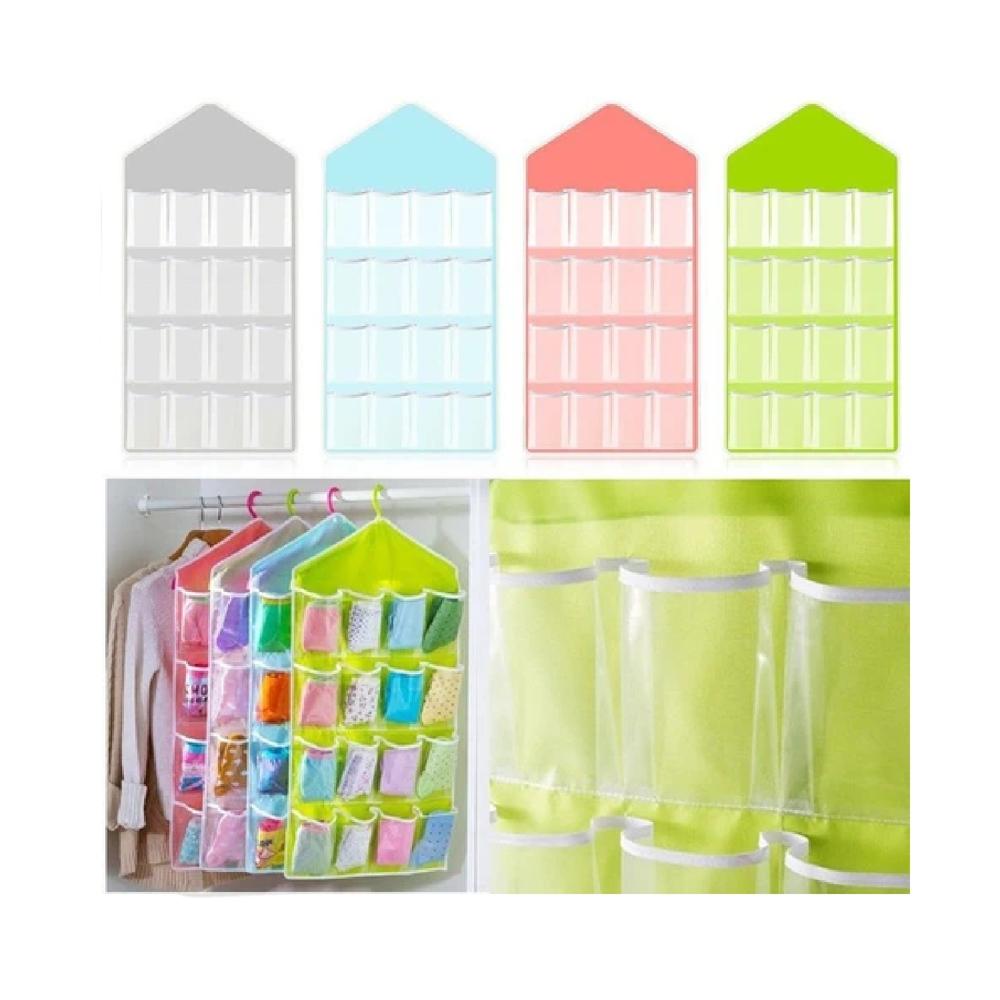 Bolsa de Almacenamiento Colgante para Armario con 16 Bolsillos