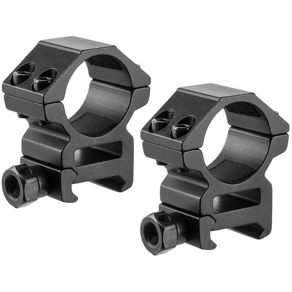 Anillas HQ Barska de Estilo Weaver Medianas (1"", Paquete de 2, Aluminio 7075, Acabado Anodizado Mate