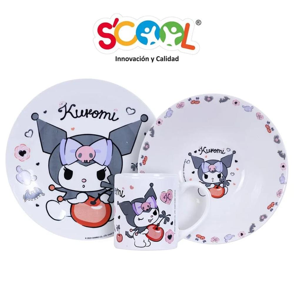 Set de Cerámica x 3Pz Kuromi Set de Cerámica x 3Pz Kuromi