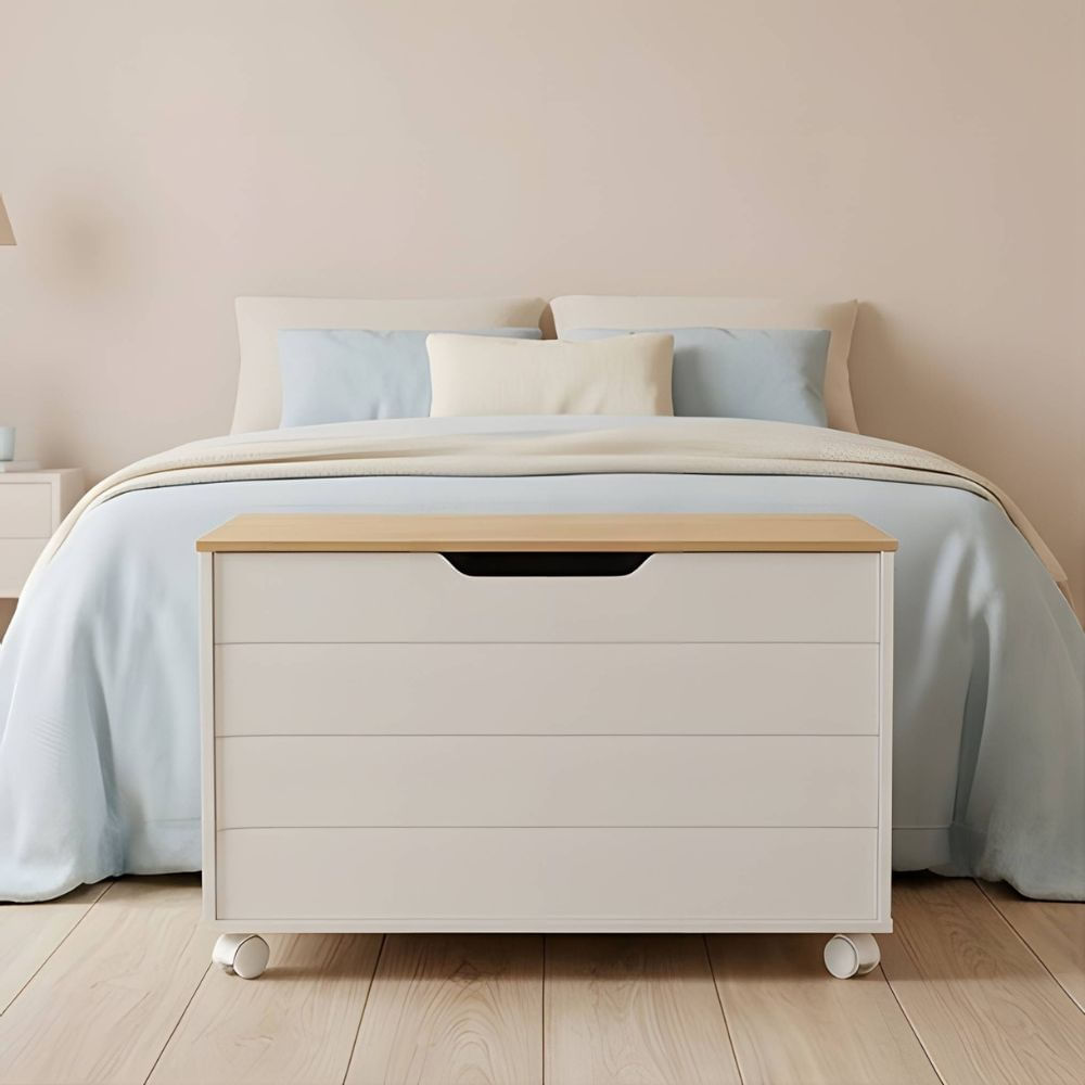 Baul Sumugi 1 compartimientos Blanco y Marron - Masiva Home Baul Sumugi 1 compartimientos Blanco y Marron - Masiva Home