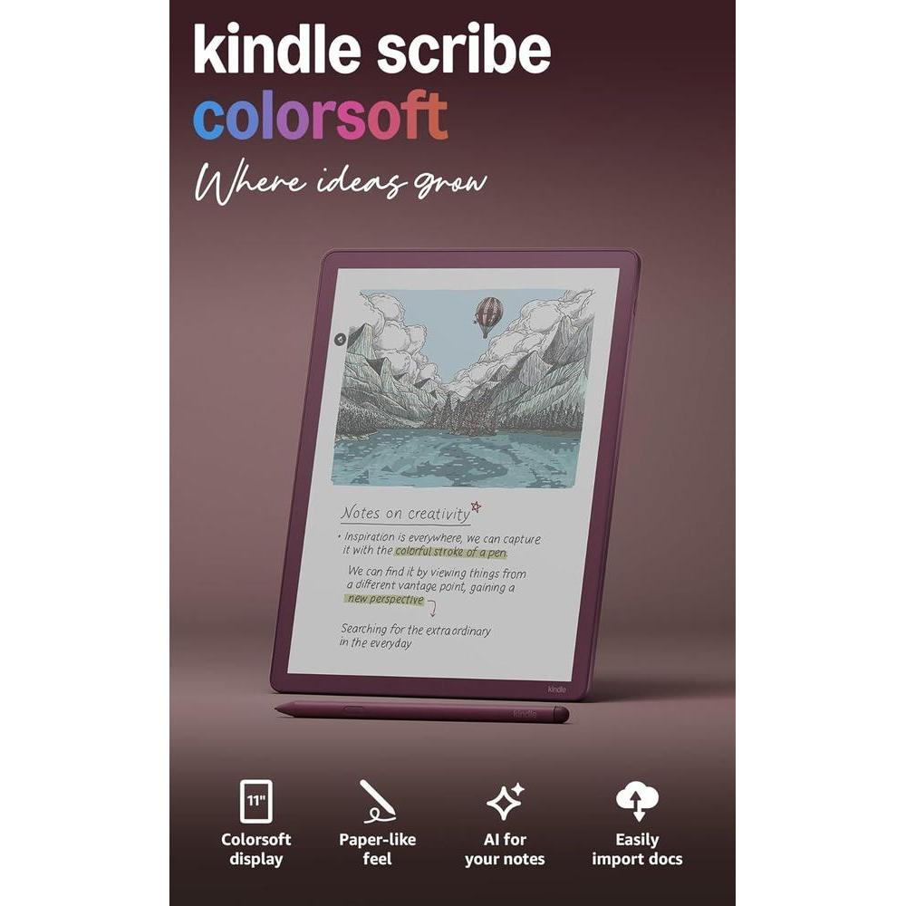E-reader Amazon Kindle Scribe Colorsoft 64GB 11pulg E-reader Amazon Kindle Scribe Colorsoft 64GB 11pulg