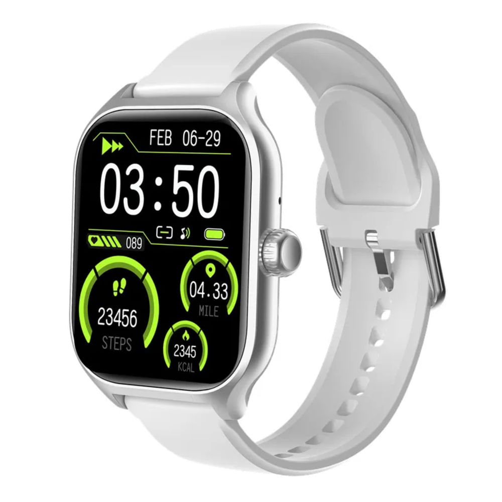 SMARTWATCH GT4 RELOJ INTELIGENTE SERIE ULTRA CUADRADO PANTALLA 2.1 PULGADAS UNISEX COLOR PLATA