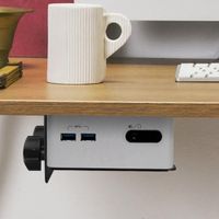 SOPORTE UNIVERSAL AJUSTABLE PARA MINI CPU CON MONTAJE VESA O BAJO ESCRITORIO - CPU-1 KOREANO