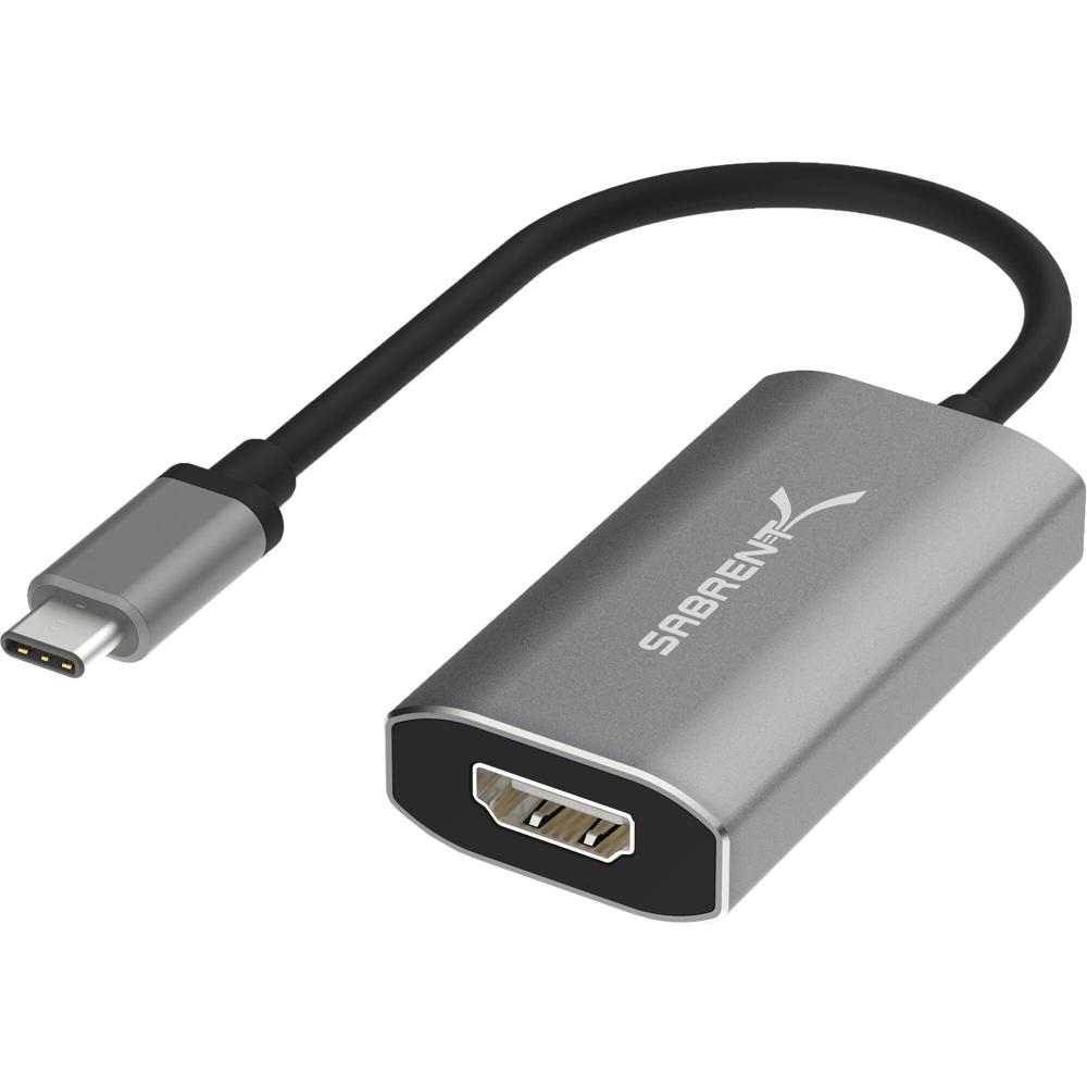 Adaptador Sabrent USB-C a HDMI 2.1 con Cable Integrado - Soporta 7680 x 4320 a 60 Hz y 3840 x 2160 a