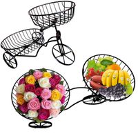 Macetero Cestas en Forma de Triciclo Organizador Encimera Decorativa