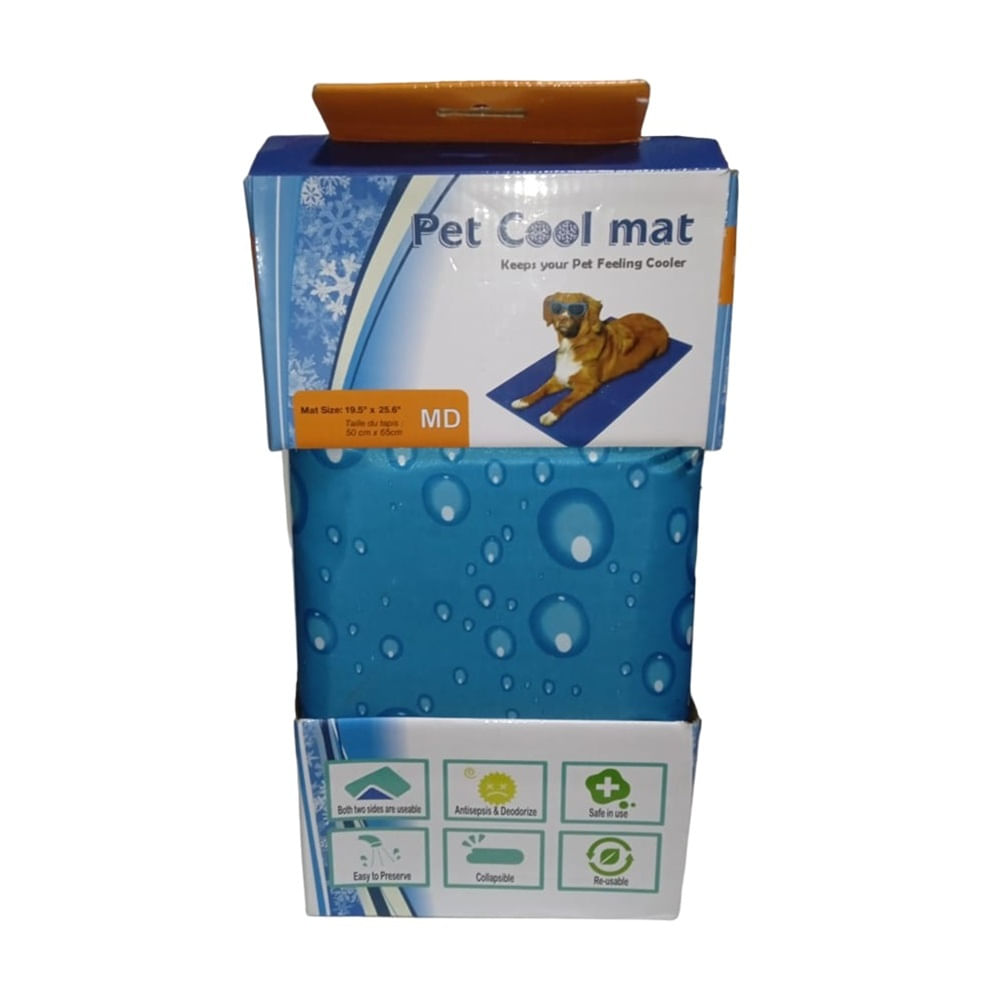 Colchoneta refrigerante pet cool mat para mascotas perros y gatos diseño gotas talla MD