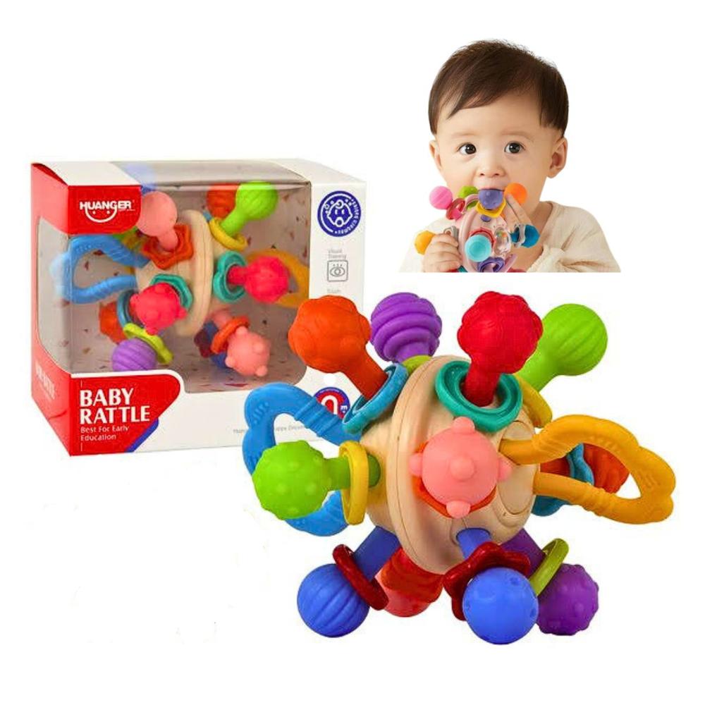 Juguete Sensorial Con Mordedor Para Bebes Para La Denticion Juguete Sensorial Con Mordedor Para Bebes Para La Denticion