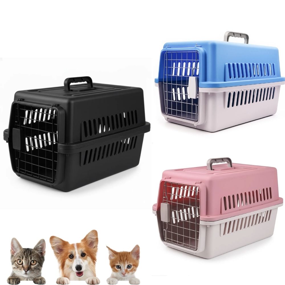 Transportador de Mascota Canil Kennel mediano 48 x 32 x 30 cm