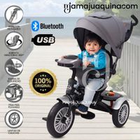 Triciclo Guiador 3 en 1 Ebaby ZOE Gray